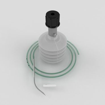 Mini Pack, Faltenbalg 20 ml, Abschneideverbinder, Universal-Konnektor, Drain 500 mm, Ch. 6, 70 mm perforiert, Röntgenkontraststreifen