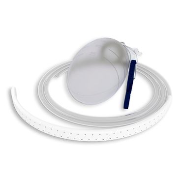 Saugset mit Silikon-Flachdrainage, Saugreservoir 100 ml, Flachdrainage, Breite 10 mm, Höhe 4mm, vollperforiert
