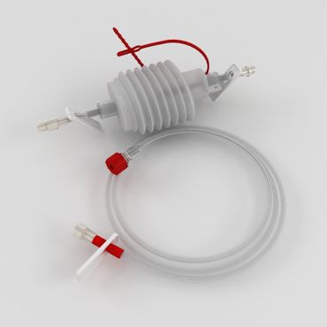 Low-Vakuum-System, Faltenbalg 350 ml, 1080 mm, Drehverbinder, RSV, ohne Beutel