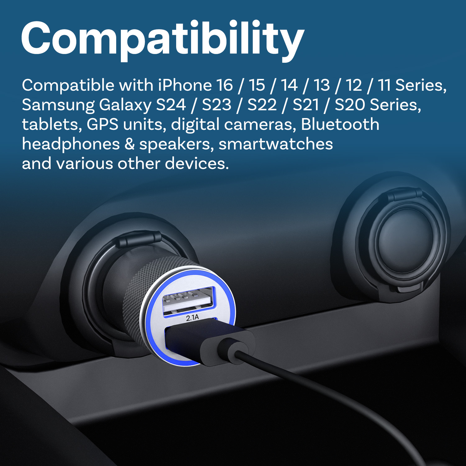 Caricabatteria da auto veloce da 66 W per 12 V 24 V con supporto QC3 0 e PD, adattatore USB a 5 porte per la ricarica di più dispositivi, inclusi telefoni e tablet
