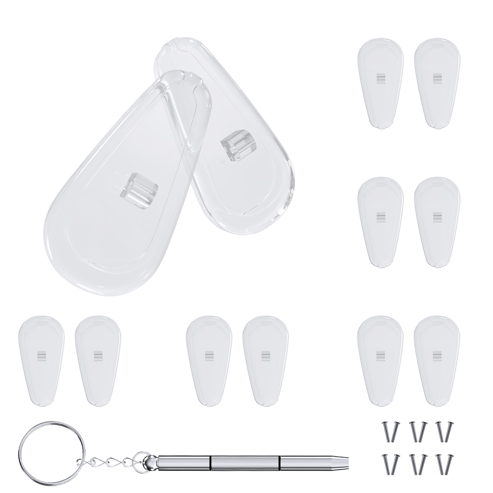 6 pares de almohadillas nasales universales de 15 mm almohadilla nasal antideslizante atornillable - Imagen 1 de 7