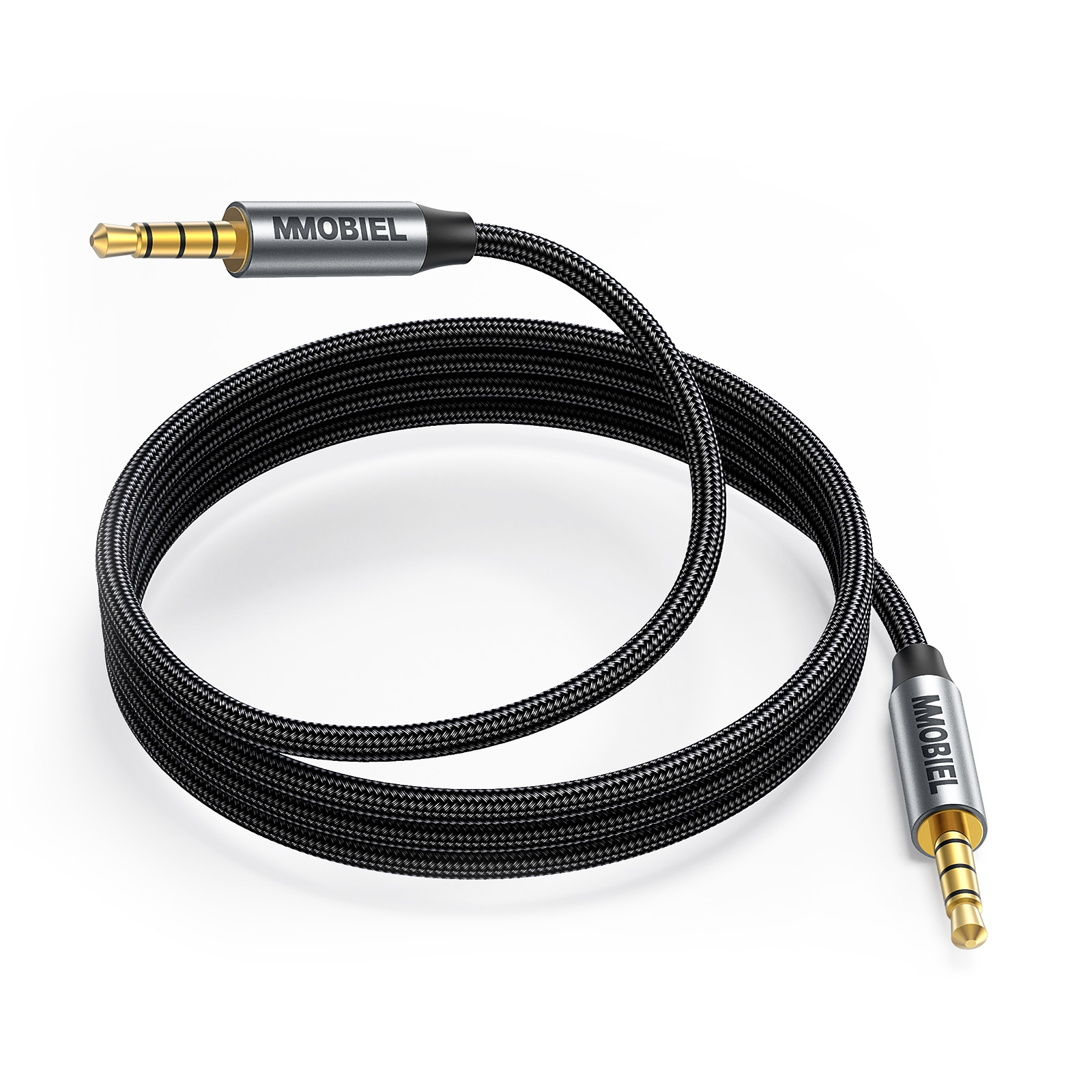MaGeek Cavo Aux Jack 3,5mm, (1,0 metro) Cavo Audio Jack Cavo audio stereo maschio su maschio per cuffie Beats, iPhone, iPod, iPad, Car Audio, Home Stereo e altro (Nero