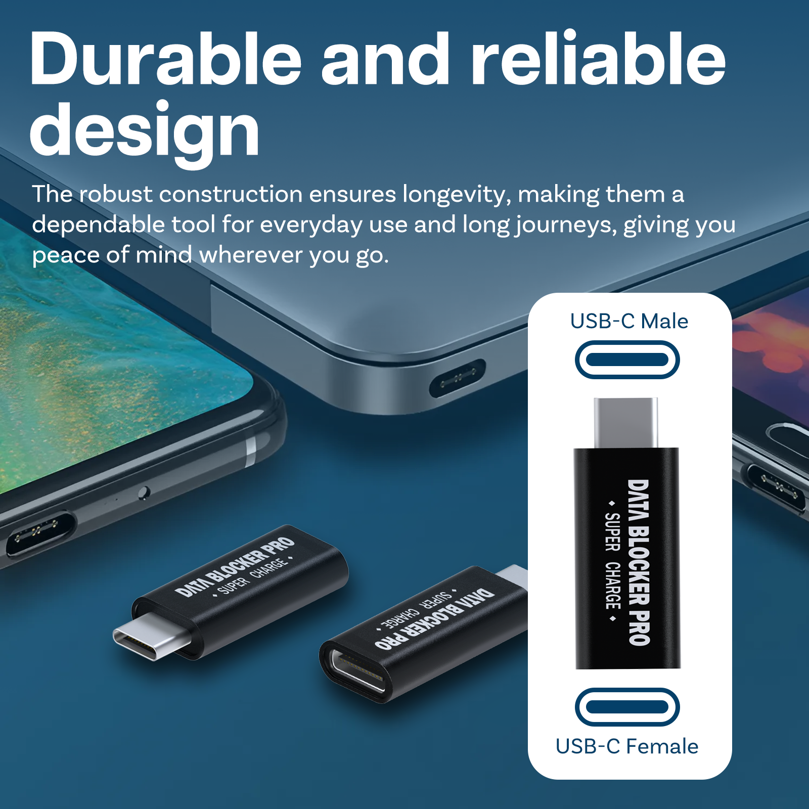 Plugable USB Data Blocker (5-Pack) Prevent Hacking Device, Protect Against Juice Jacking At Public USB Ports
