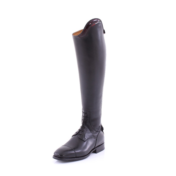DeNiro Lederreitstiefel Novello Burgundy + Flag schwarz 35