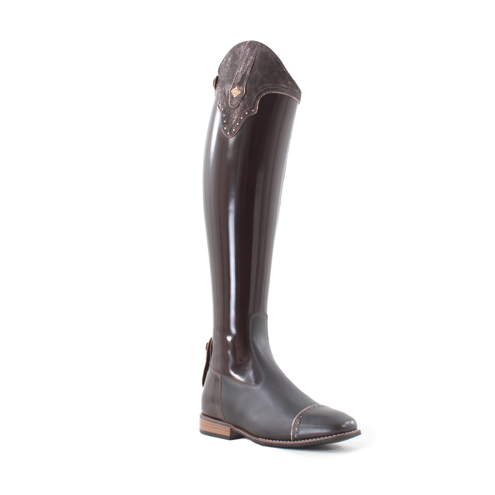 DeNiro Salento 01 Reitstiefel brushed caffé mit Top America in Savage Bronze Damen 37