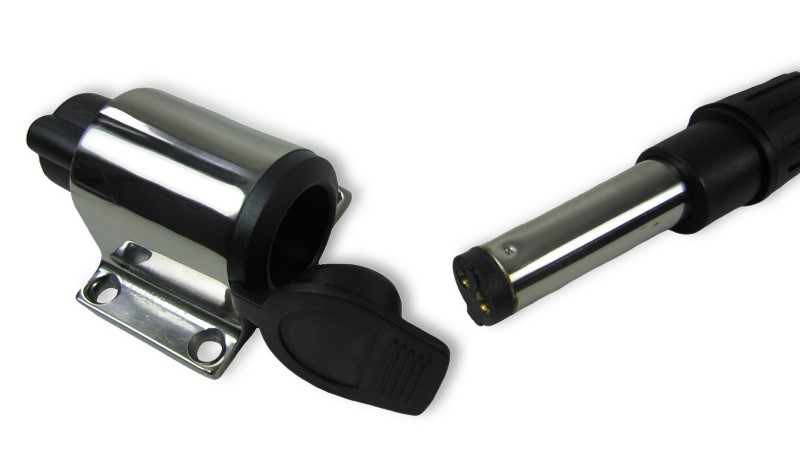 Lichtmast Rundumlicht 1 Meter schwarzes Gehäuse z. Wandbefestigung 2620