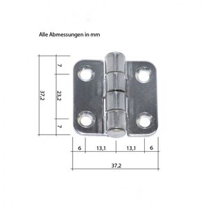 Scharnier Edelstahl 37,2 x 37,2 mm – Bild 3