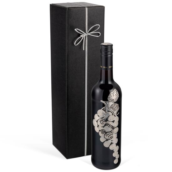 L'uva Bella  1er Geschenkbox - Merlot halbtrocken Italien (0,75 l) in edler Geschenkschachtel