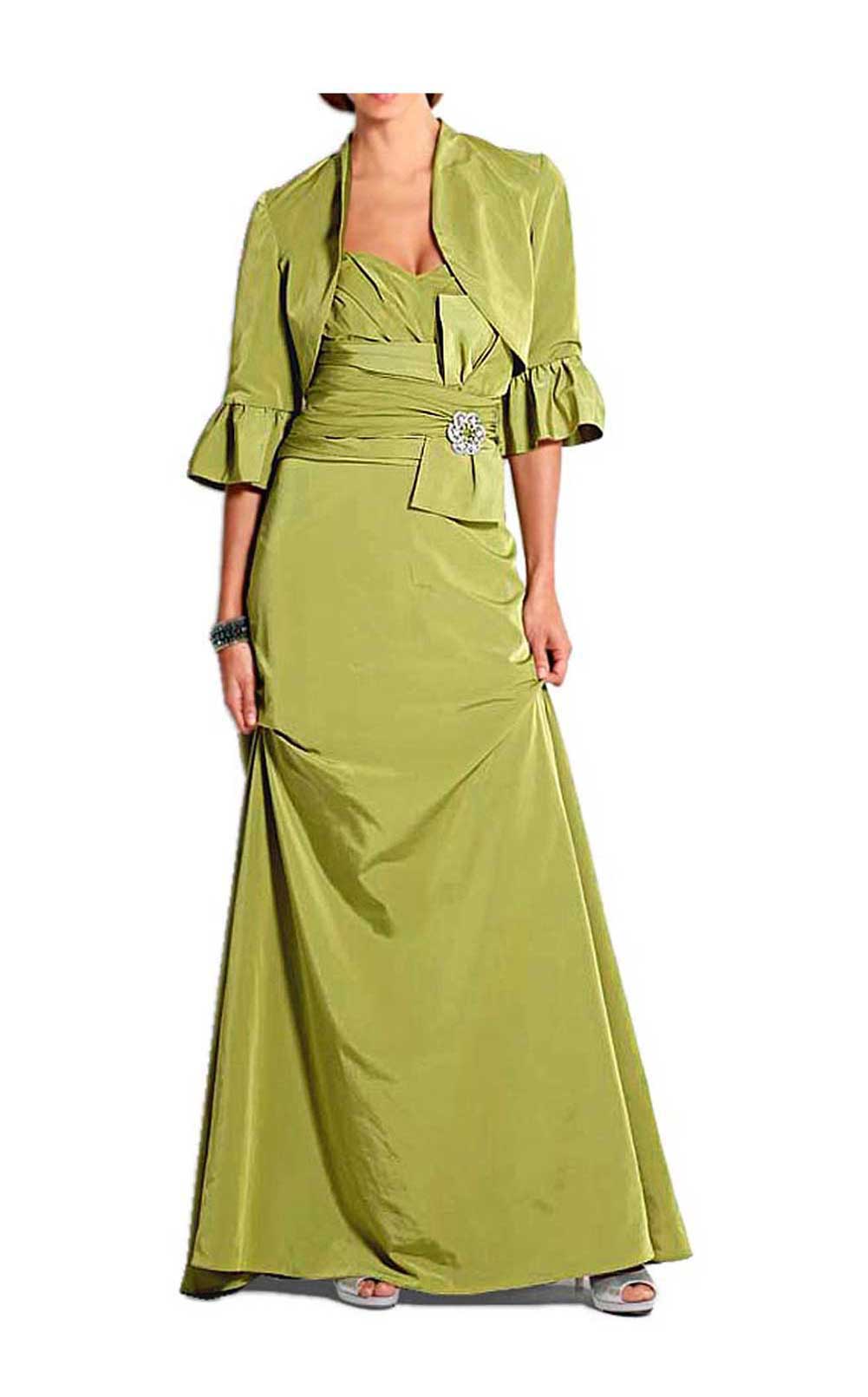 Heine Damen Abendkleid Mit Bolero Grun Ebay
