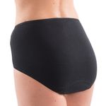 Damen high-waist hochgeschlossene Slip Hüftslip schwarz Rückansicht