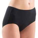 Damen high-waist hochgeschlossene Slip Hüftslip schwarz