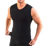 Herren Business Muskelshirt mit V-Ausschnitt schwarz