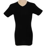 Extralanges Herren kurzarm Shirt schwarz