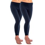 Damen weiche Leggins marine 2er Pack