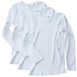 HERMKO 2830 3er Pack Kinder langarm Shirt aus Bio-Baumwolle