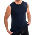 Herren Muskelshirt Rundhals marine