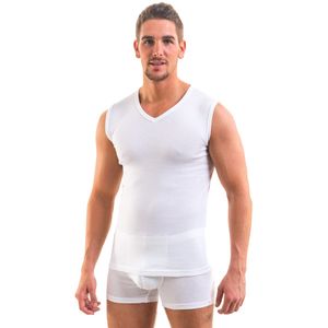 HERMKO 3040 3-pack heren tanktop onderhemd met ronde halsuitsnijding van 100% biologisch katoen, zwart, S