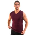 Herren Muskelshirt V-Neck bordeaux