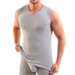 Herren Muskelshirt V-Neck grau