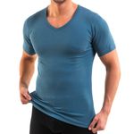 Herren Kurzarm Shirts 1B-Ware blau