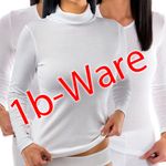 3er Pack Damen langarm Unterhemd 1b-Ware aus Baumwolle / Modal