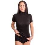 Damen Shirt mit Rollkragen 1B-Ware schwarz