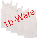 HERMKO 442000 5er Pack Mädchen Unterhemd mit kleinen Fehlern Tank Top 1b-Ware, 100% Bio-Baumwolle