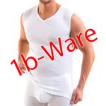 Herren Muskelshirts V-Ausschnitt 1b-Ware weiß