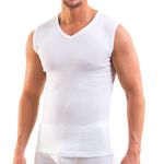 Herren Muskelshirts V-Ausschnitt weiß