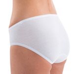 Damen 1b-Ware Midi-Slip Hüftslip Panty weiß Rückansicht