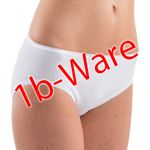 Damen 1b-Ware Midi-Slip Hüftslip Panty weiß