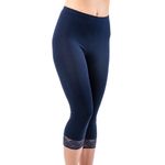 Damen 3/4-Leggings mit Spitze marine