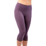 Damen 3/4-Leggings mit Spitze pflaume