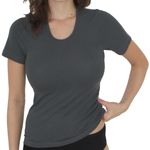 Damen Funktions- Shirt T-Shirt grau