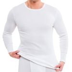 Herren Funktionsshirt, langarm Sportunterhemd weiß 2er Pack