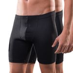 Herren Longpant als Funktionsunterwäsche schwarz 2er Pack