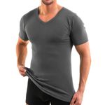 Herren Funktionsshirt V-Ausschnitt graphit