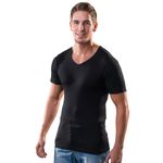 Herren Funktionsshirt V-Ausschnitt schwarz