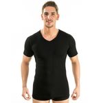 HERMKO 64880 2er Pack Herren kurzarm Funktionsshirt mit V-Neck