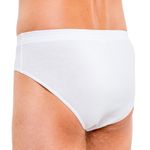 Pack Herren Slip aus Baumwolle weiß hinten