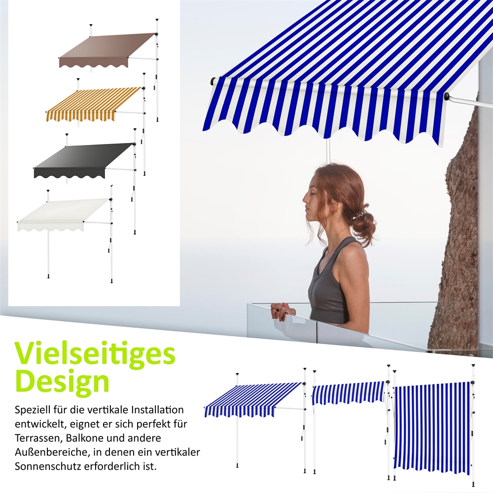 Markise - 400 x 120 cm - Beige | Mucola Online Shopping