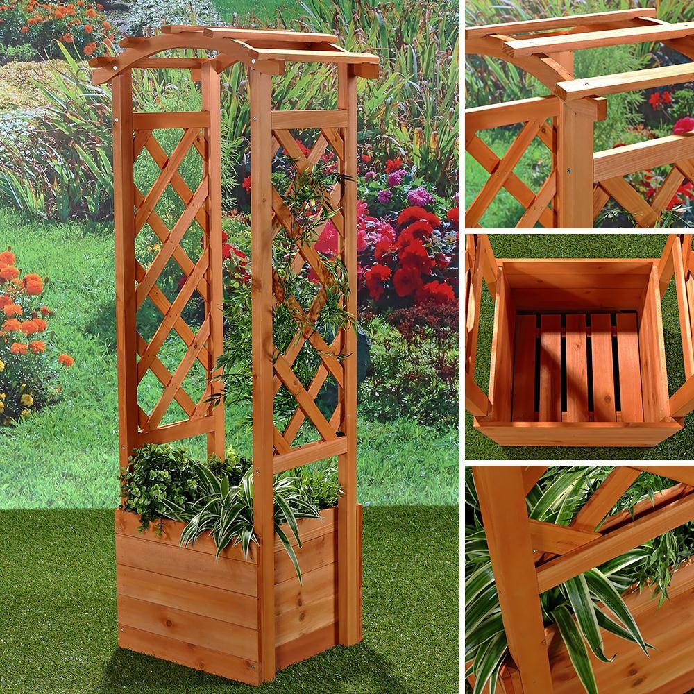 Rankhilfe Pflanzkasten Rosenbogen Pergola Spalier Garten Holz Rankgitter  Bogen | Mucola Online Shopping