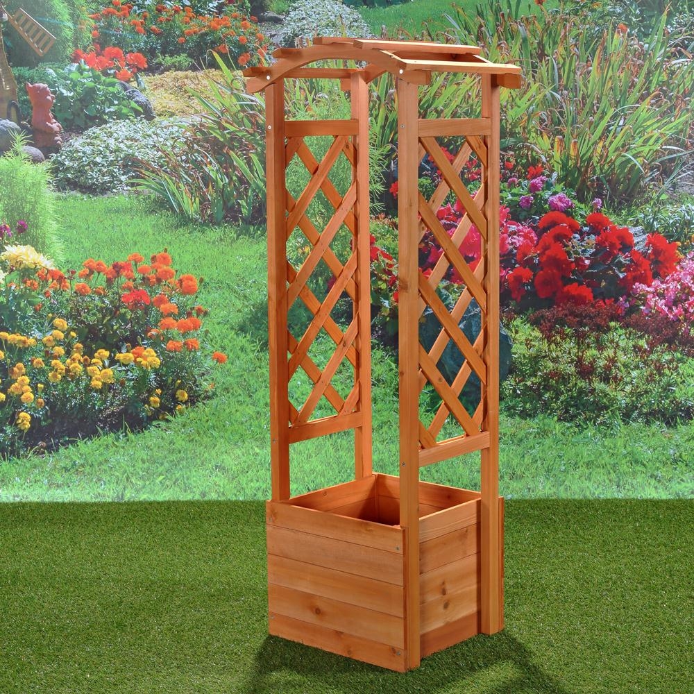 Rankhilfe Pflanzkasten Rosenbogen Pergola Spalier Garten Holz Rankgitter  Bogen | Mucola Online Shopping
