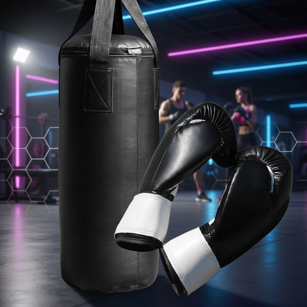 Boxsack 60CM gefllt 9KG + Handschuhe Sandsack Boxen Rocky Training Punch  Jab | Mucola Online Shopping