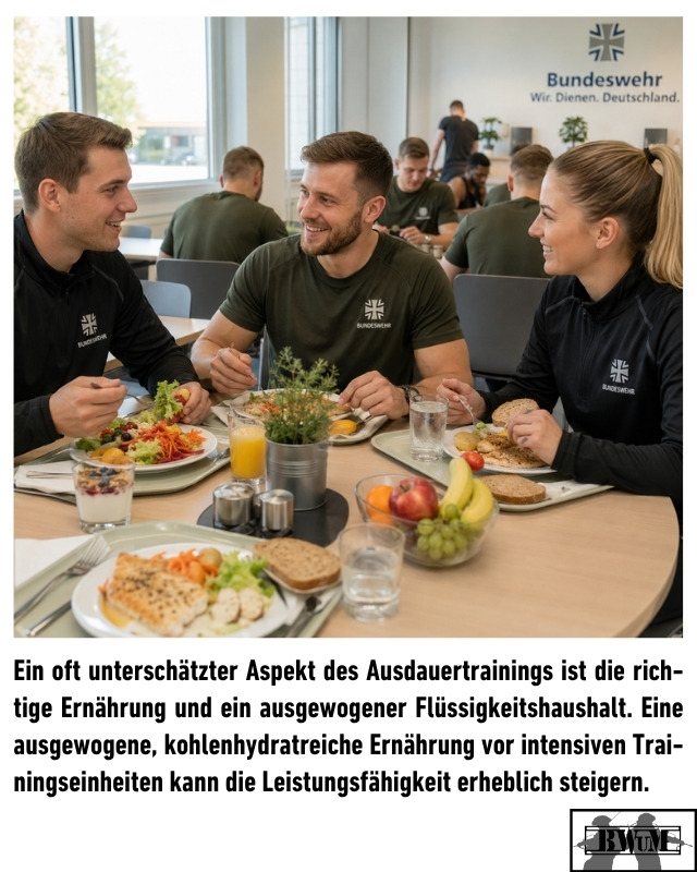 Ein oft unterschätzter Aspekt des Ausdauertrainings ist die rich-tige Ernährung und ein ausgewogener Flüssigkeitshaushalt. Eine ausgewogene, kohlenhydratreiche Ernährung vor intensiven Trai-ningseinheiten kann die Leistungsfähigkeit erheblich steigern.