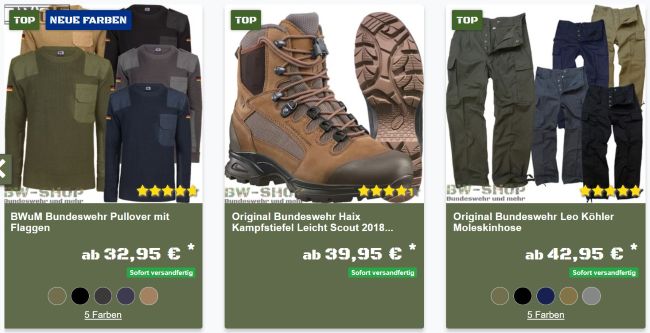 Der BW-Shop legt besonderen Wert auf Qualität und Authentizität