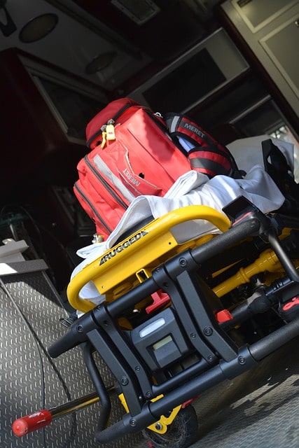 Das Innere eines Rettungswagens