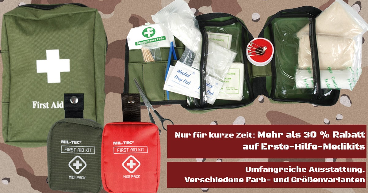 Mehr als 30% Rabatt auf Erste-Hilfe-Medikits