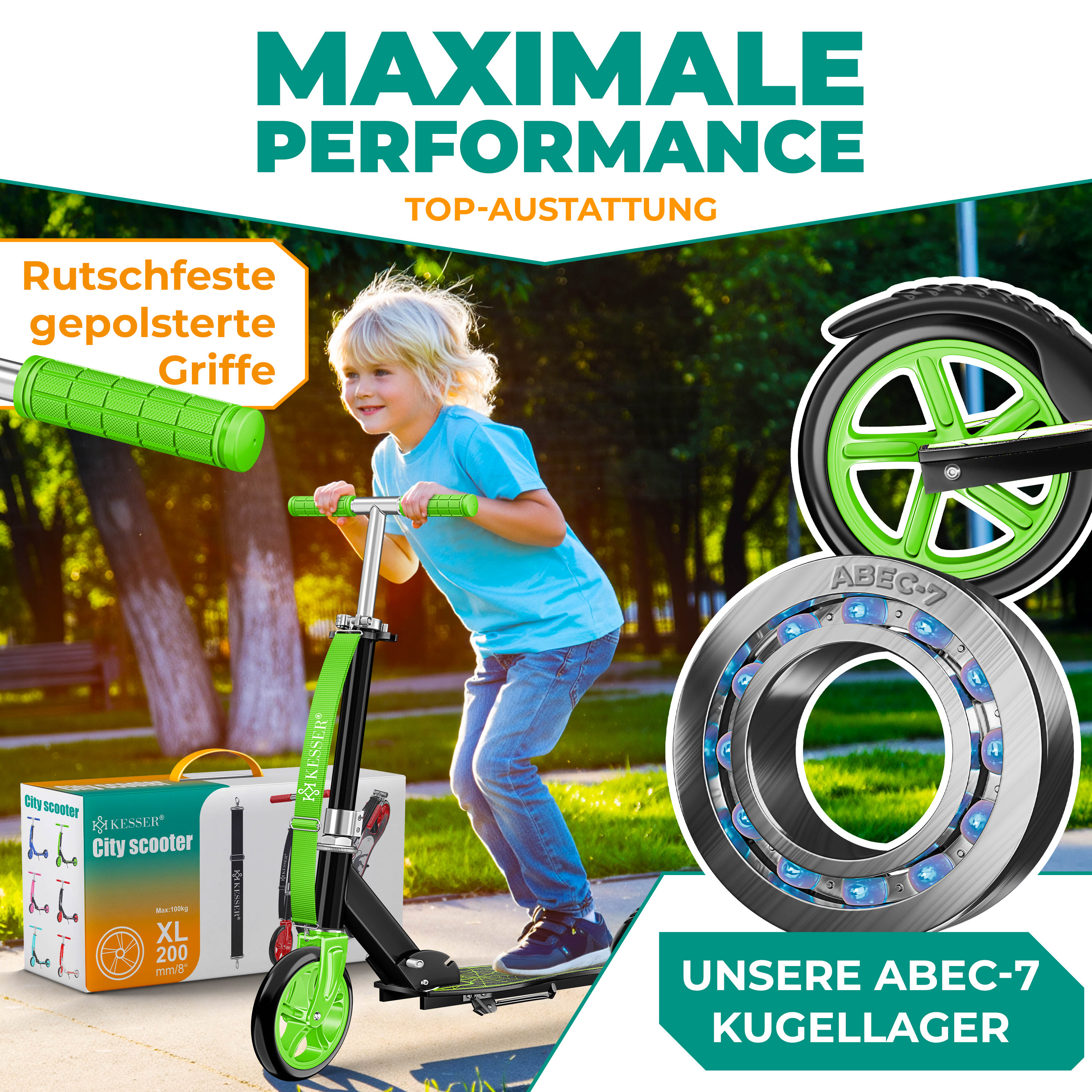 KESSER® Kinderstep Scooter | Opvouwbare Scooter voor