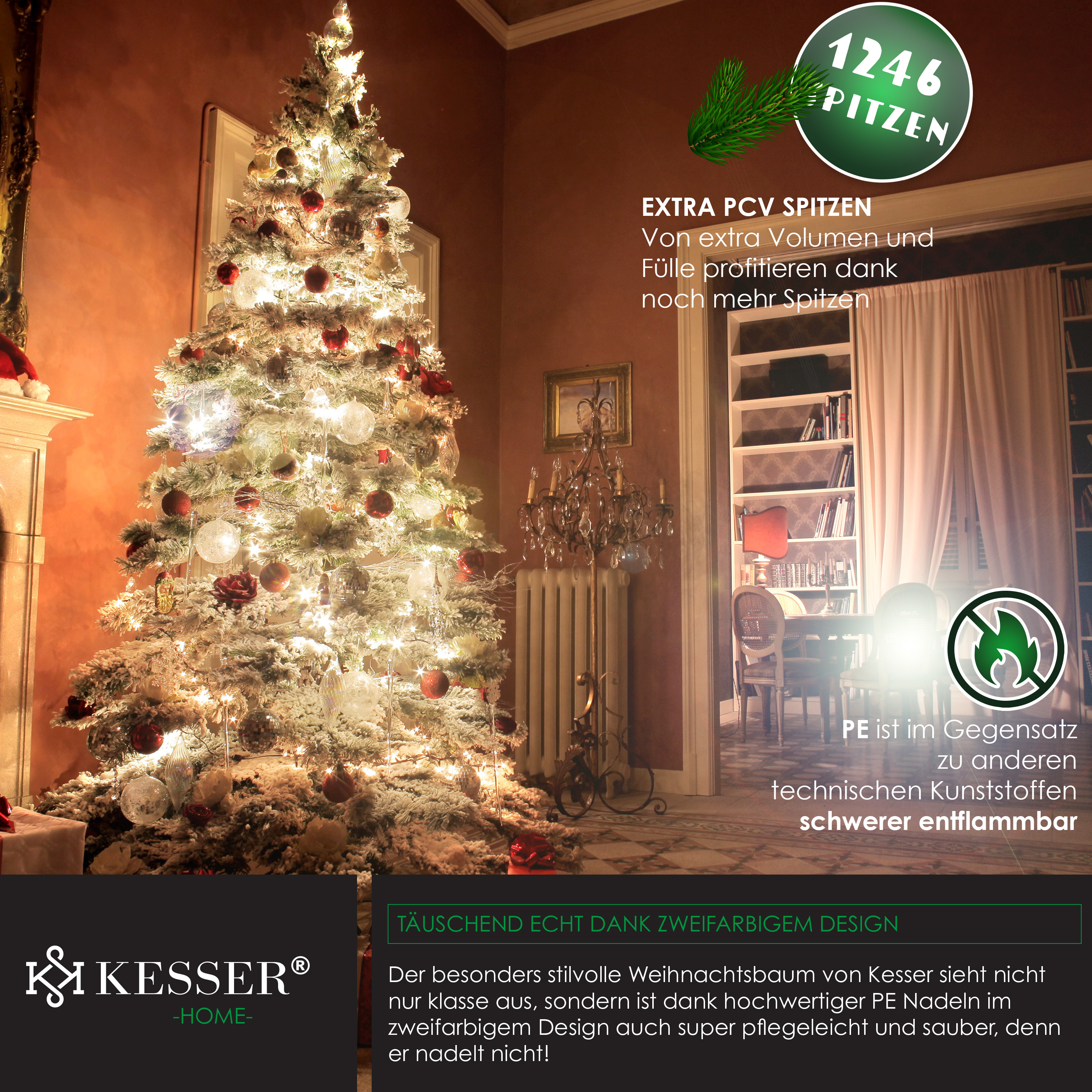 KESSER Weihnachtsbaum knstlich Tannenbaum Edeltanne Spritzguss PE |  eShopping - einfach besser einkaufen!